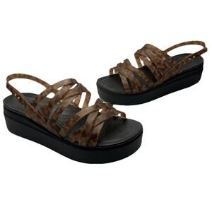 CROCS Brown and Black Sandals Comfortable and Versatile